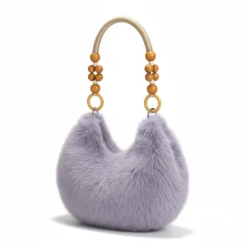 Women's Fashion Faux Fur Shoulder Handbag