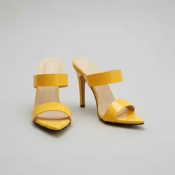 Pointed Toe High Hell Mules.