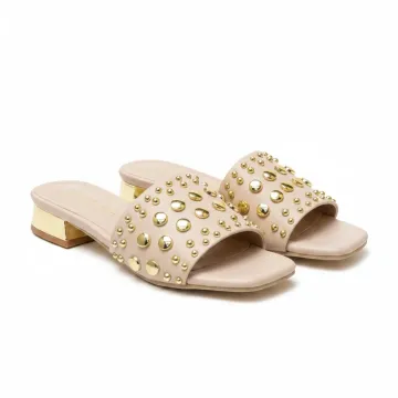 Slip On Studded Flat Sandals