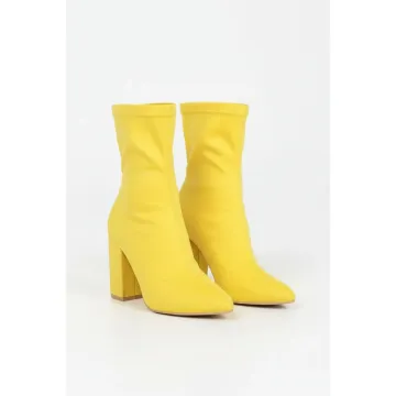 Stretch Fabric Ankle Boots