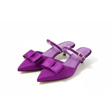 Stiletto Short Heel With Bow Poited Shoe