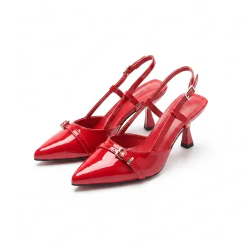 Pointed Patent Slingback Heels
